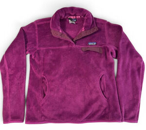 Patagonia Womens M Synchilla Snap-T Fleece Pullover Purple Berry Jacket